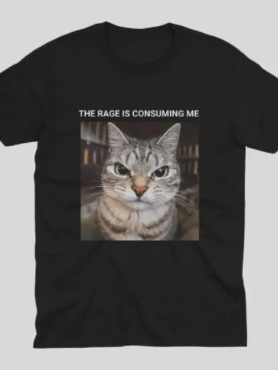 Angry Cat Meme Shirt - Picture 1 of 1